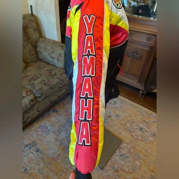 Vintage 90's Yamaha Racing Women's Snowmobile Winter Puffer Jacket S - Picture 7 of 16